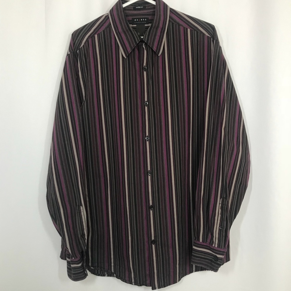 Men’s Striped Button Down Shirt